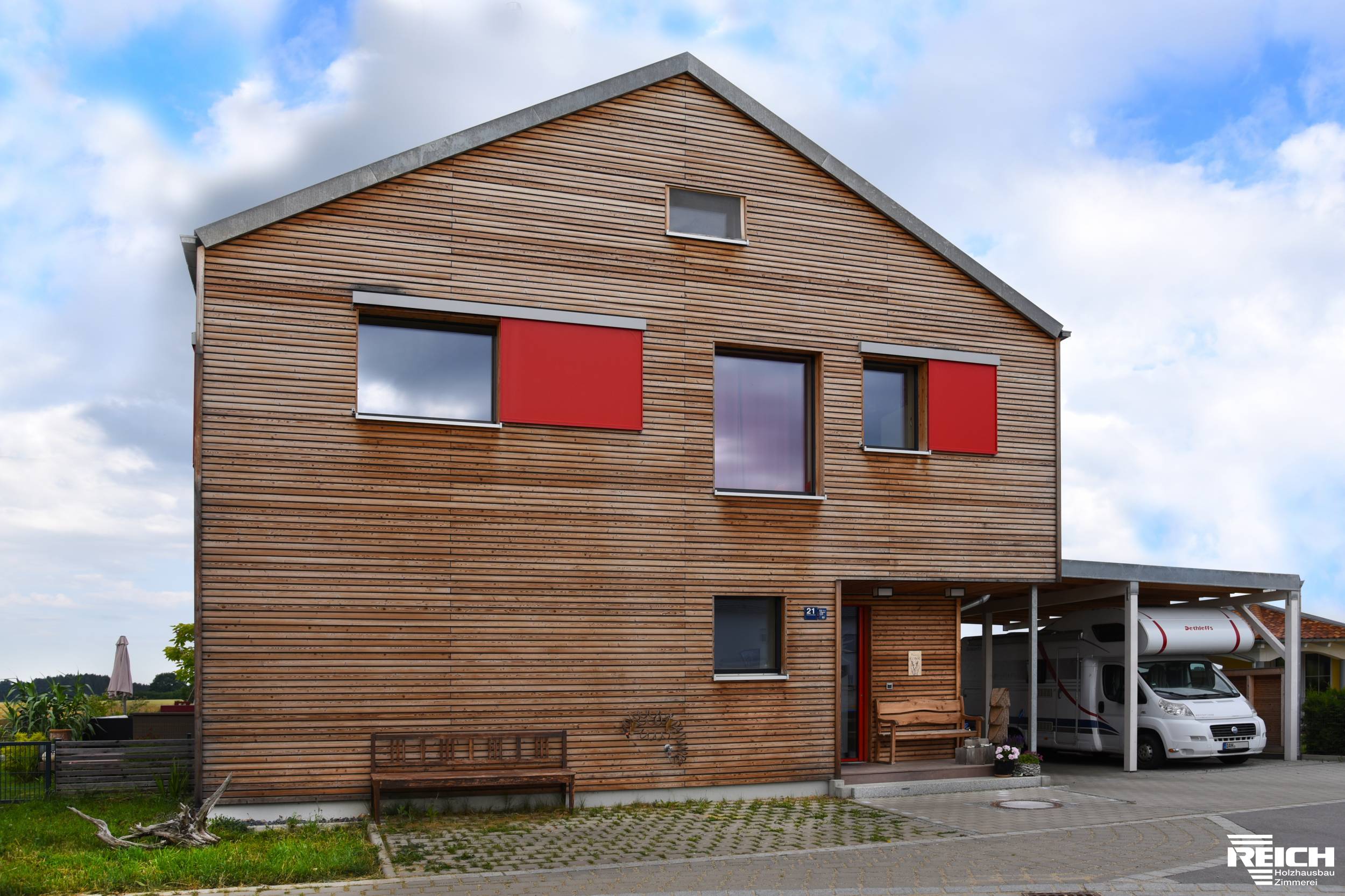 EFH als Passivhaus mit Rhombusschalung