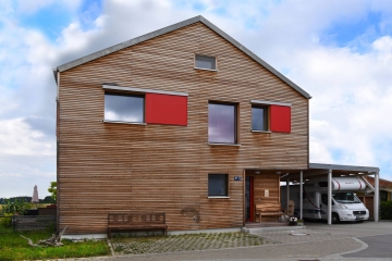 EFH als Passivhaus mit Rhombusschalung