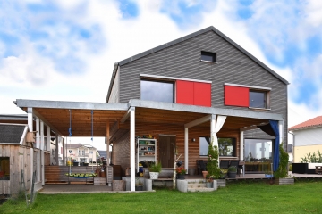 EFH als Passivhaus mit Rhombusschalung